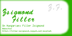 zsigmond filler business card